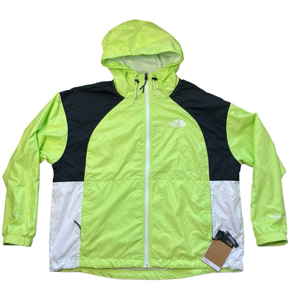 The North Face Lightweight Jacket Women L Green Windbreaker Hydrenaline Full Zip